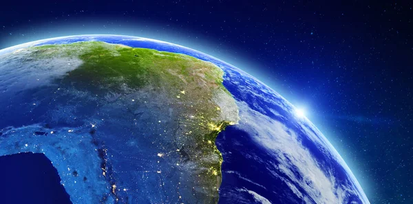 南美洲 这张图片的元素由美国宇航局提供 — 图库照片