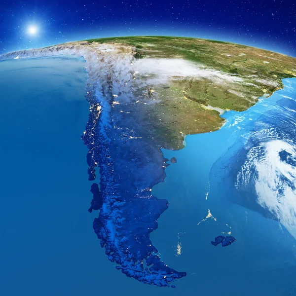 南美洲 巴塔哥尼亚 这张图片的元素由美国宇航局提供 — 图库照片
