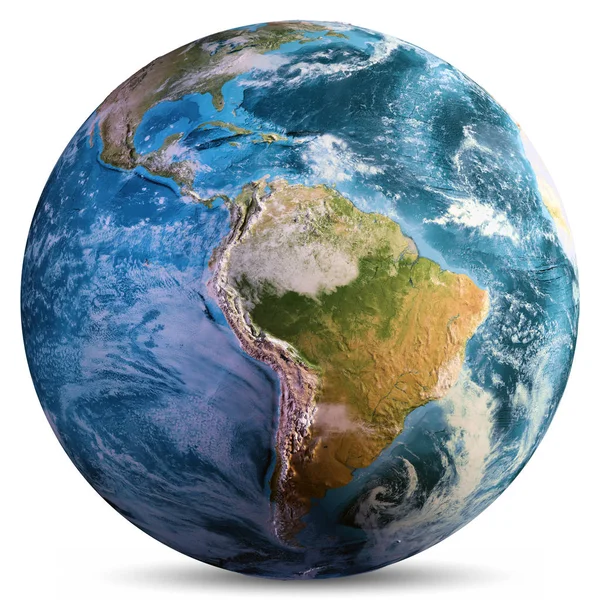 Планета Земля Континентів Елементи Цього Зображенні Мебльовані Наса Рендерінг — стокове фото