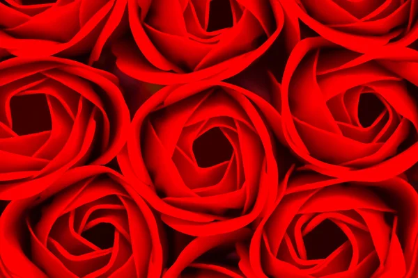 Rose Rosse Petali Fiori — Foto Stock