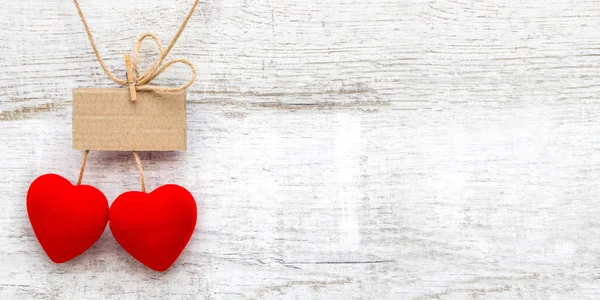 Днем Святого Валентина Червоними Серцями — стокове фото