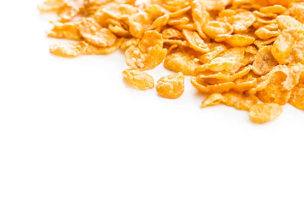 早餐谷类或玉米片孤立的白色背景 — 图库照片