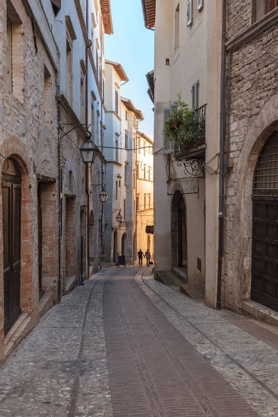 Středověké Vstoupil Ulici Italském Kopci Města Spoleto — Stock fotografie