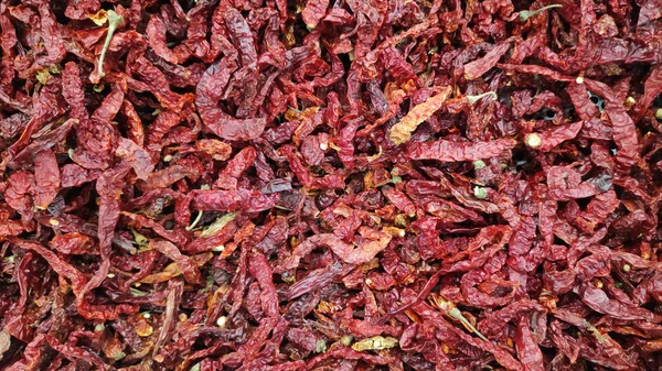 Chile Rojo Seco Como Fondo Alimenticio Textura — Foto de Stock