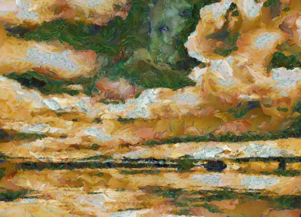 Nuvens Pintadas Abstratas Pinceladas — Fotografia de Stock