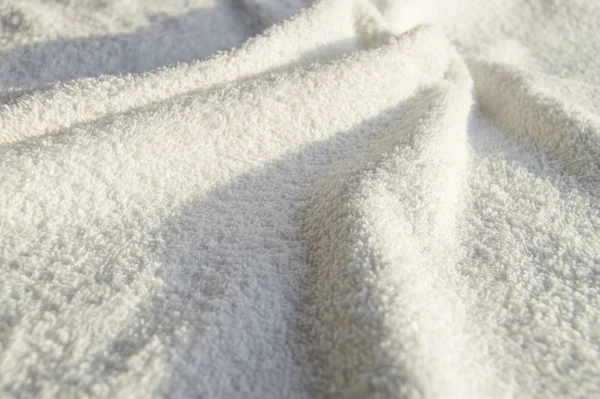 White Terry Miękki Ręcznik Zabiegów Spa Tekstura Tło — Zdjęcie stockowe