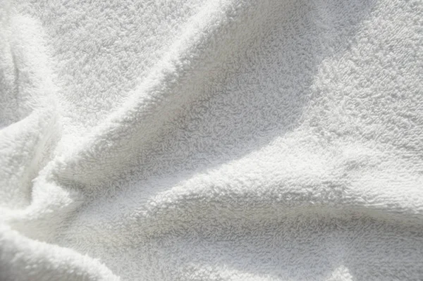 White Terry Weiches Handtuch Für Spa Behandlungen Textur Hintergrund — Stockfoto