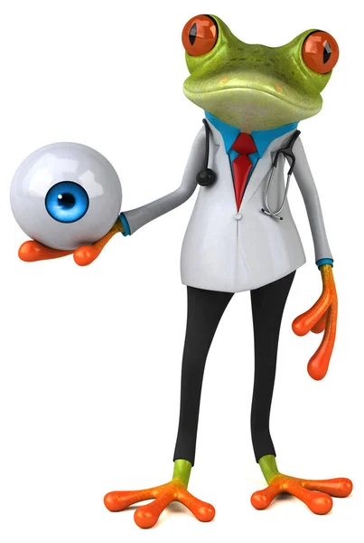 青蛙医生 3D说明 — 图库照片