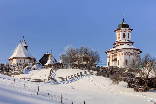 Fundatica Dorf Winter Kreis Brasov Rumänien — Stockfoto