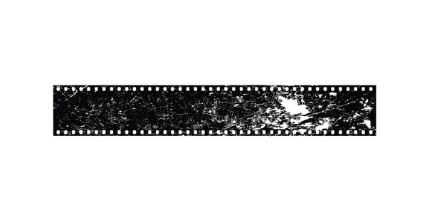 白の背景に隔離された古いヴィンテージグランジレトロスタイルの古典的な35ミリメートルネガフィルムストリップを閉じます — ストック写真