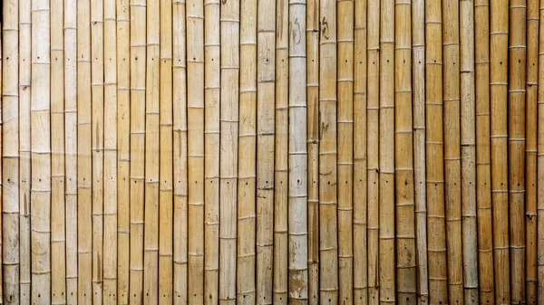 Parede Bambu Seco Amarrado Com Corda Textura Fundo — Fotografia de Stock