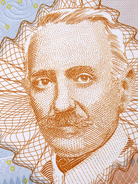 Aleksa Santic Portrait Bosnia Herzegovina Money — 스톡 사진