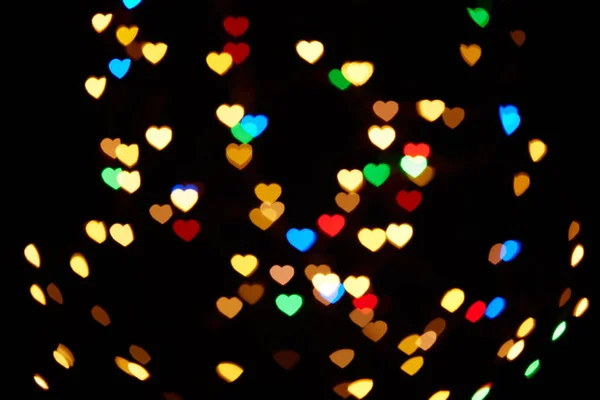 Heart Shaped Abstract Bokeh Background Shallow Dof Design Element Romantic — 图库照片
