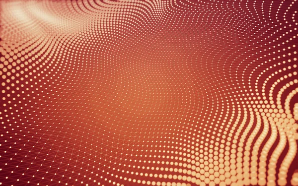 Абстрактное Многоугольное Пространство Темном Фоне Низкими Полюсами Соединяющими Точки Линии — стоковое фото