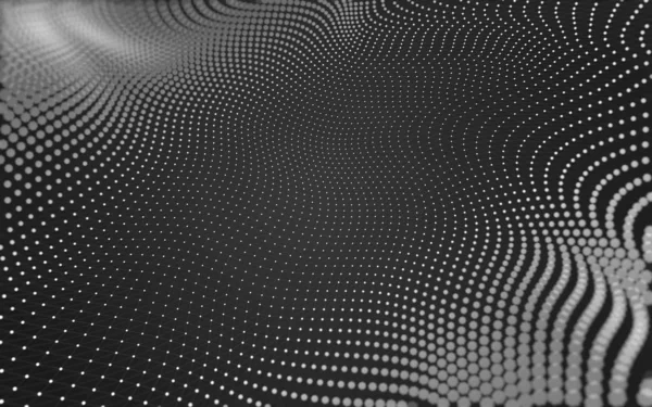 Αφηρημένο Πολυγωνικό Διάστημα Χαμηλό Poly Σκούρο Φόντο Συνδετικές Τελείες Και — Φωτογραφία Αρχείου
