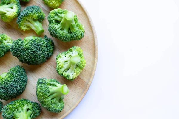 Brócoli Crudo Fresco Verduras Ecológicas Saludables Copiar Espacio —  Fotos de Stock