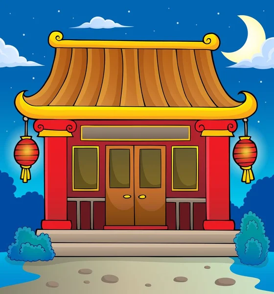 China Templo Tema Imagem Ilustração Imagem — Fotografia de Stock