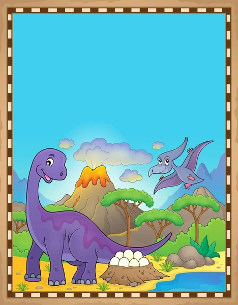 Parche Temático Dinosaurio Ilustración Imágenes —  Fotos de Stock