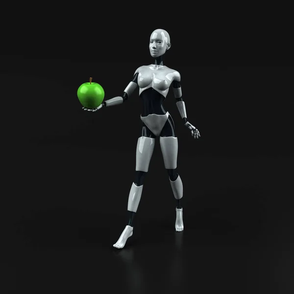 Roztomilý Robot Barevné Ilustrace — Stock fotografie