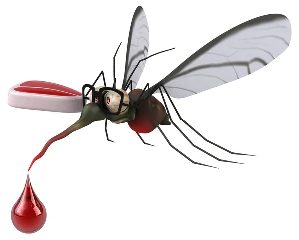 Χαριτωμένο Κουνούπι Πολύχρωμο Εικονογράφηση — Φωτογραφία Αρχείου