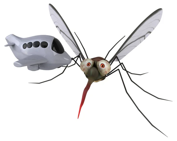 かわいい蚊 カラフルな3Dイラスト — ストック写真