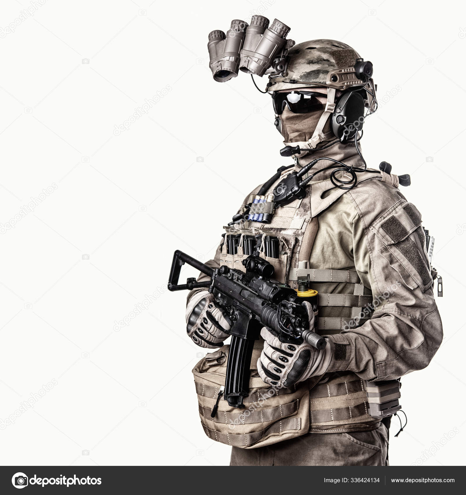 Army Elite Soldier Hidden Mask Glasses Face Full Tactical
