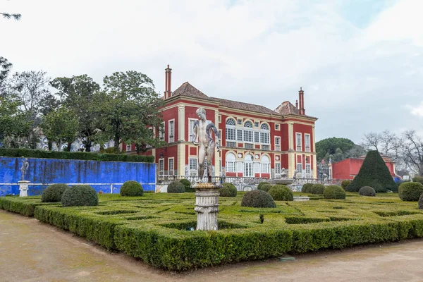 Palacio Dos Marqueses Fronteira Bewolking Lissabon Portugal — Stockfoto