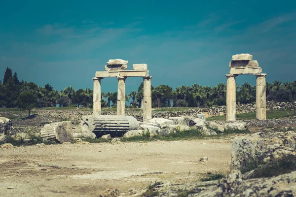 Historického Města Hierapolis Pamukkale Turecko Fascinující Krása Historických Památek Zde — Stock fotografie