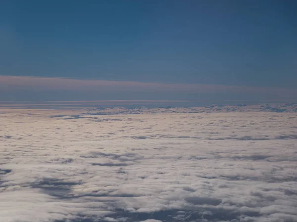 Uma Vista Sobre Nuvens Avião Fotografado — Fotografia de Stock