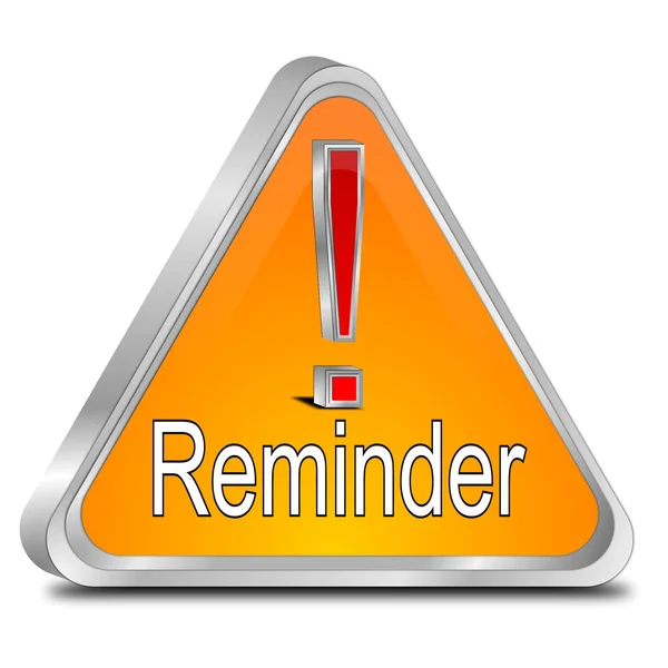 Orange Reminder Button Illustration — Stockfoto