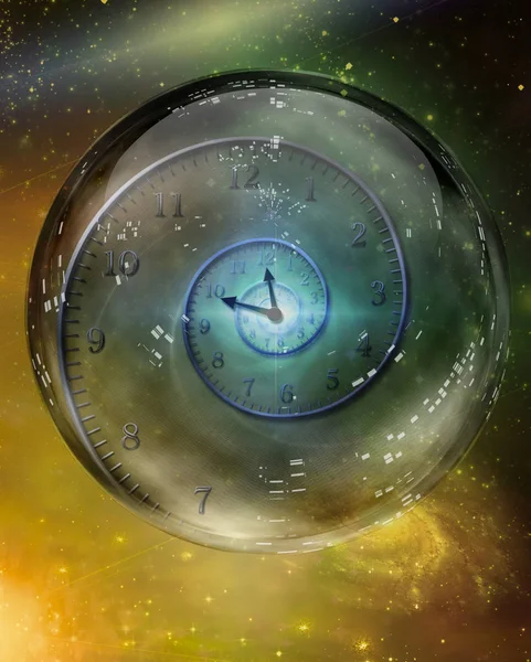 Spiral Time Crystal Ball — Stock Photo, Image