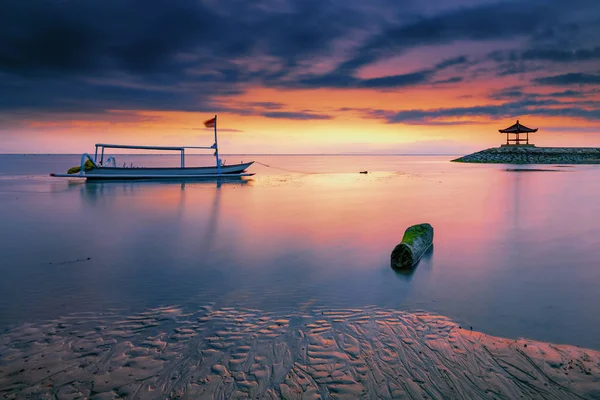 Схід Сонця Пляжі Санур Балі — стокове фото