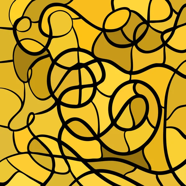 Абстрактний Мозаїчний Фон Вітражами Жовтий Коричневий — стокове фото