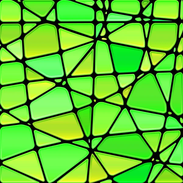 Fondo Abstracto Mosaico Vidrieras Verde Amarillo —  Fotos de Stock