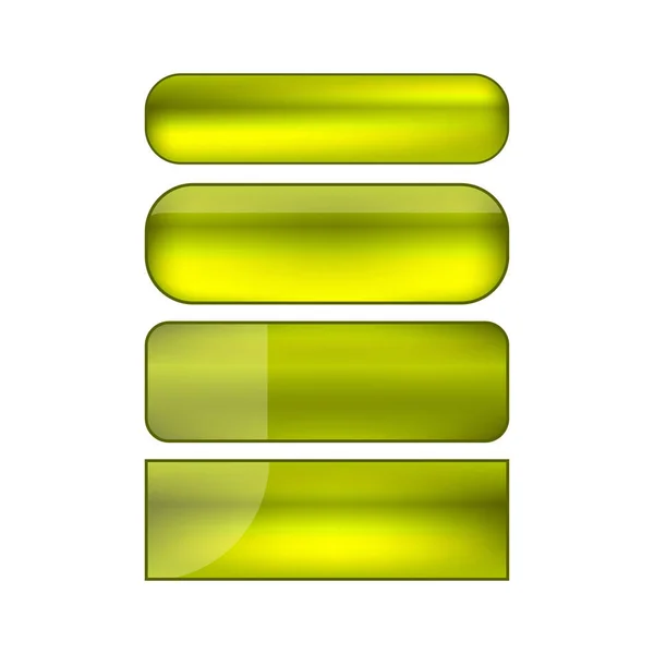 Sada Webových Tlačítek Zelená Žlutá — Stock fotografie