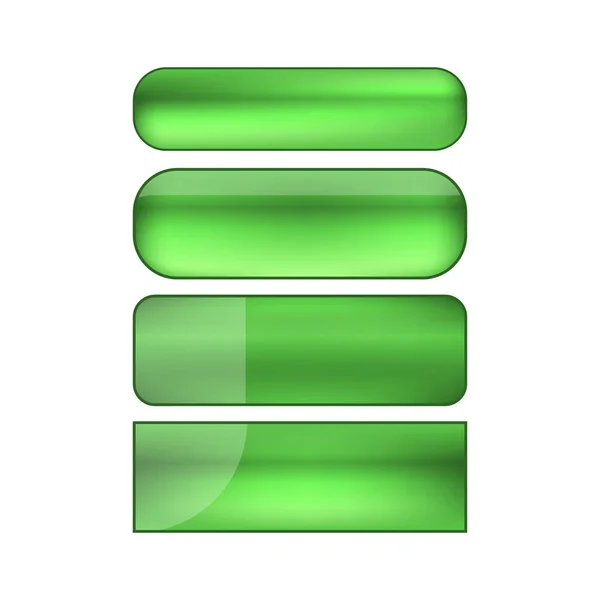 Набор Веб Кнопок Зеленый — стоковое фото