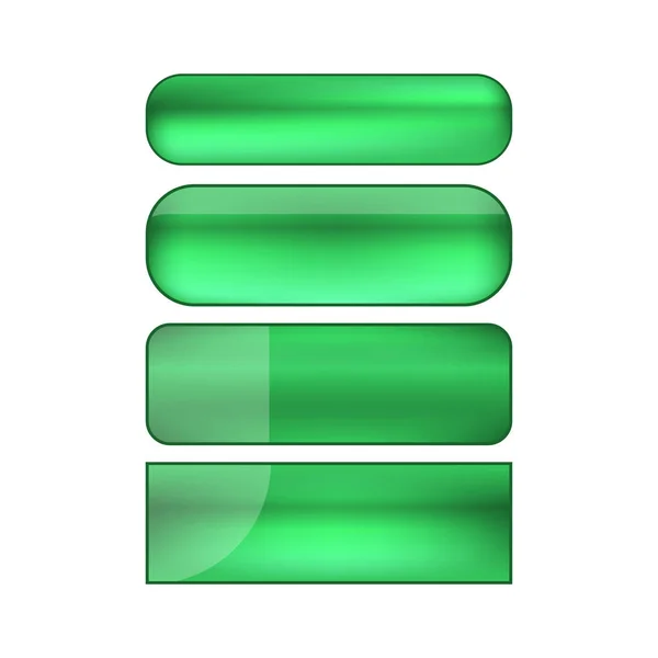 Web Düğmeleri Ayarlandı Yeşil — Stok fotoğraf