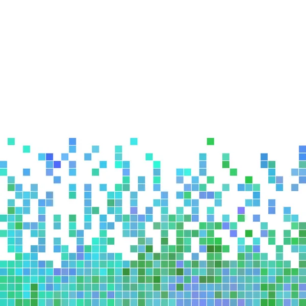 Astratto Quadrato Pixel Mosaico Sfondo Blu — Foto Stock