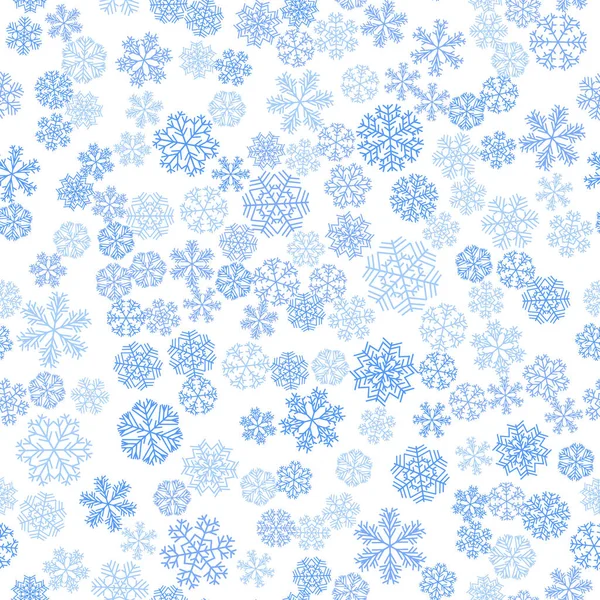 Neve Invernale Modello Senza Cuciture Azzurro — Foto Stock