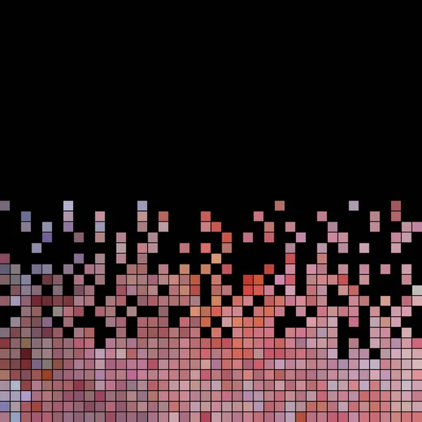 Abstract Square Pixel Mosaic Background Red Black Background — Stock Photo, Image