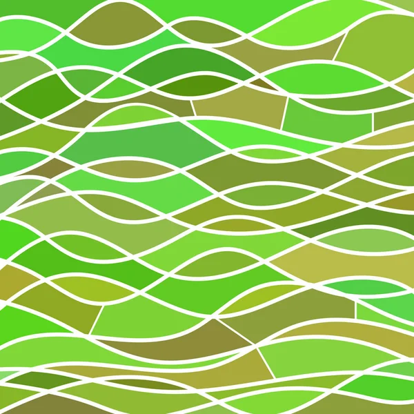 Abstrakte Glasmalerei Mosaik Hintergrund Grüne Und Braune Wellen — Stockfoto