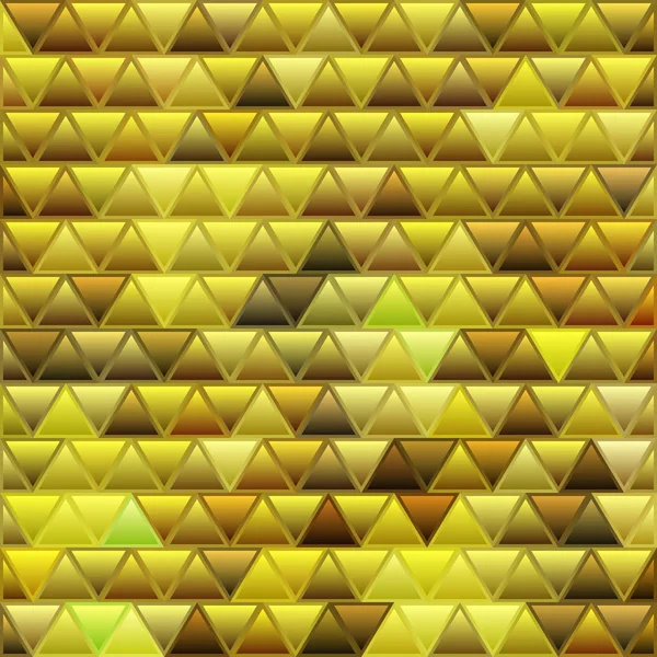 Fond Abstrait Mosaïque Triangle Vitrail Jaune Brun — Photo