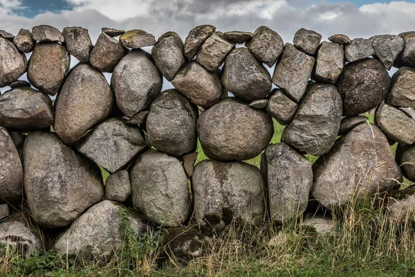 Detail Van Een Stenen Muur Noord Ierland — Stockfoto