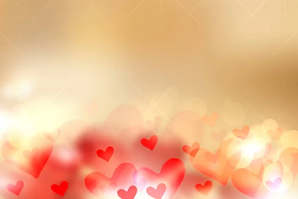 Happy Valentines Wedding Day Background Abstract Love Romantic Holiday Golden — Stock Photo, Image