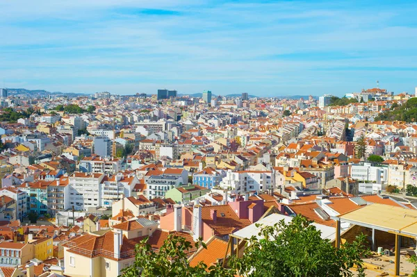 Flygfoto Över Lissabon Soliga Dag Portugal — Stockfoto