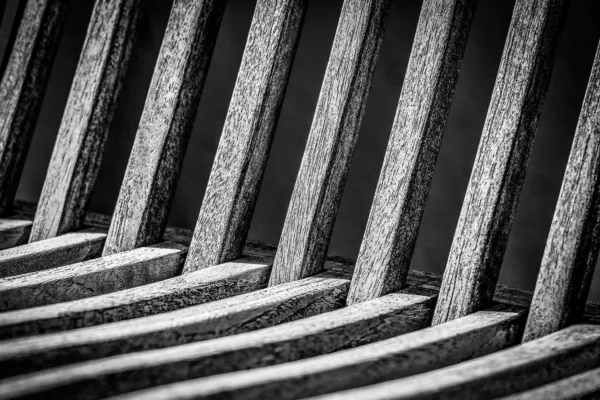 Padrão Madeira Uma Cadeira Cores Preto Branco — Fotografia de Stock