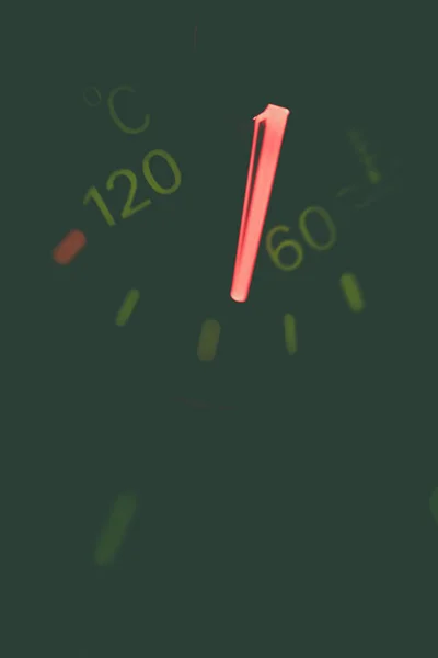 Close Shot Car Coolant Temperature Gauge — Stock Photo, Image