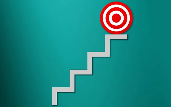 Lépéseket Vagy Lépcsőn Célt Leképezés — Stock Fotó