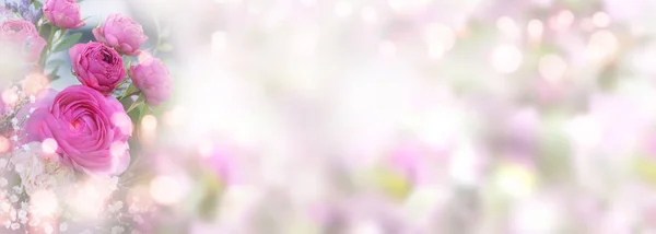 Розовые Розы Абстрактном Пастельном Фоне Весеннего Фона Открытки День Матери — стоковое фото