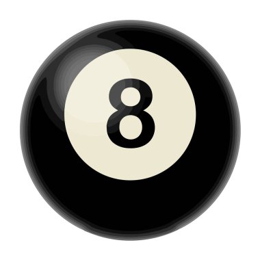 8 magic ball pool eight billiard pool black white snooker illustration clipart